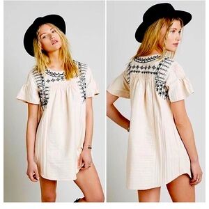 Free People New Romantics embroidered tunic L